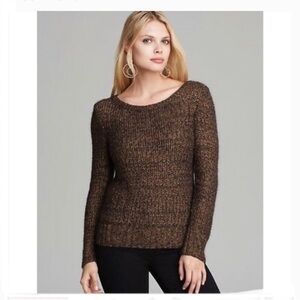 - Eileen Fisher Black Gold Metallic Sweater